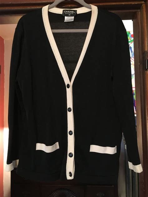 cardigan sleeveless chanel black|chanel cardigan sweater.